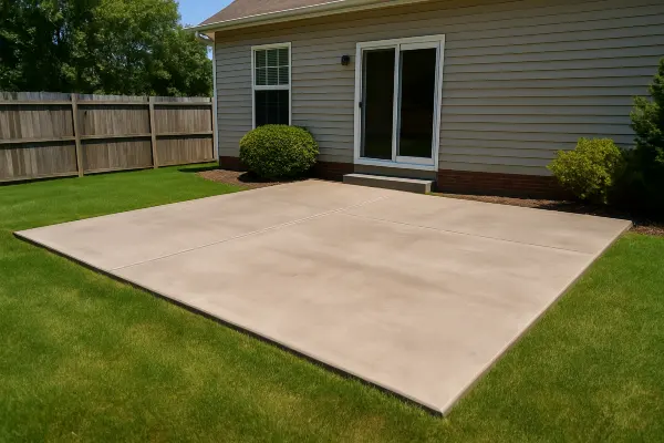 a house featuring a concrete patio from TJ Concrete Contractor in Dallas, TX - commercial concrete services