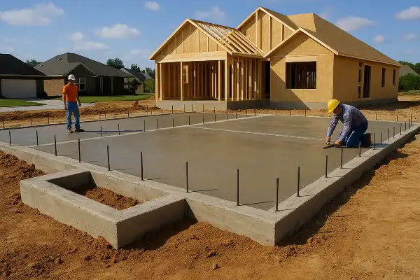 concrete foundation to build a new house from TJ Concrete Contractor in Dallas, TX - concrete patio installers