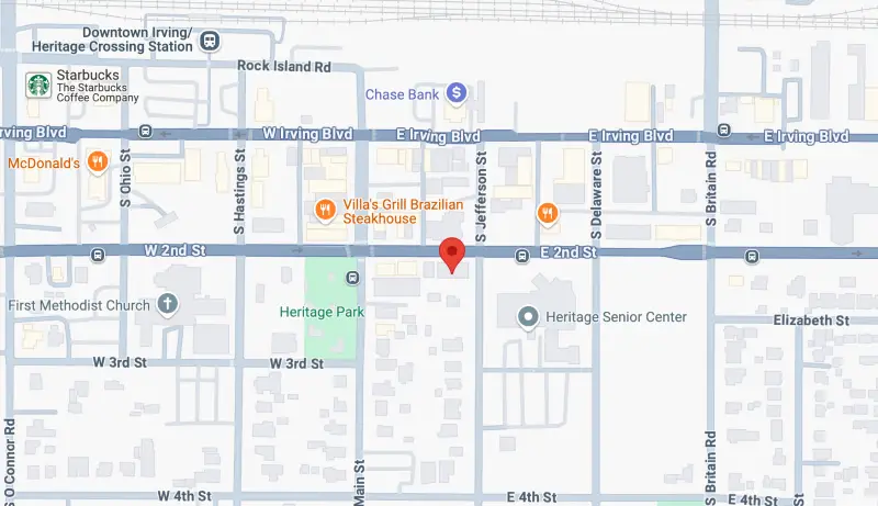 Google Map image of TJ Concrete Contractor Location in Irving, TX