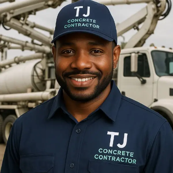 A male worker from TJ Concrete Contractor team in Richardson, TX smiling at the camera