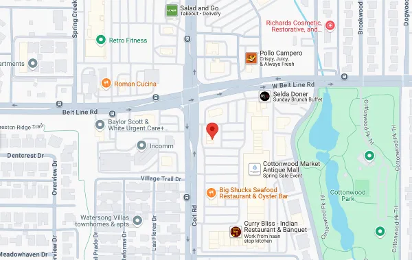 Google Map image of TJ Concrete Contractor Location in Richardson, TX