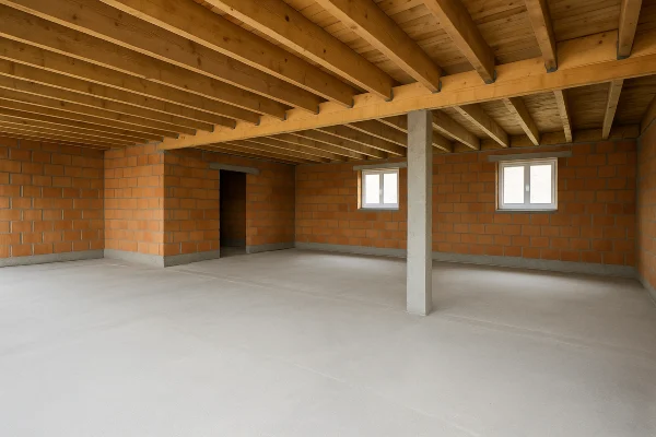 a concrete floor for a new building from TJ Concrete Contractor in Dallas, TX - stamped concrete work