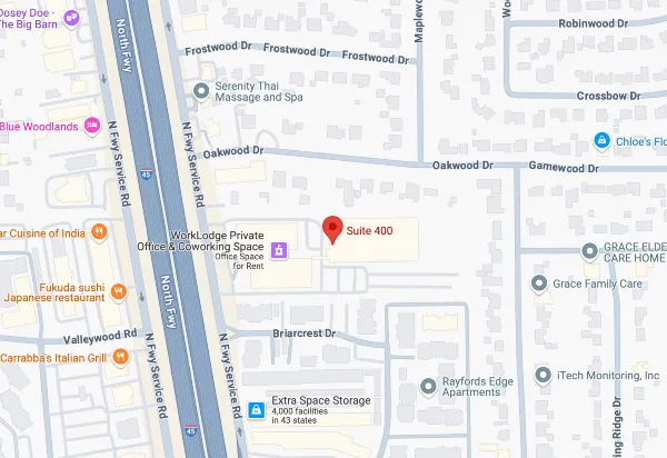 Google Map image of TJ Concrete Contractor Location in The Woodlands, TX